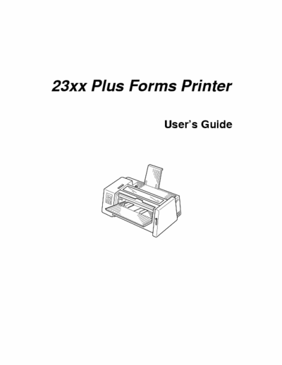 lexmark 23xx PDF User Guide for Lexmark 23xx Plus Forms Printer